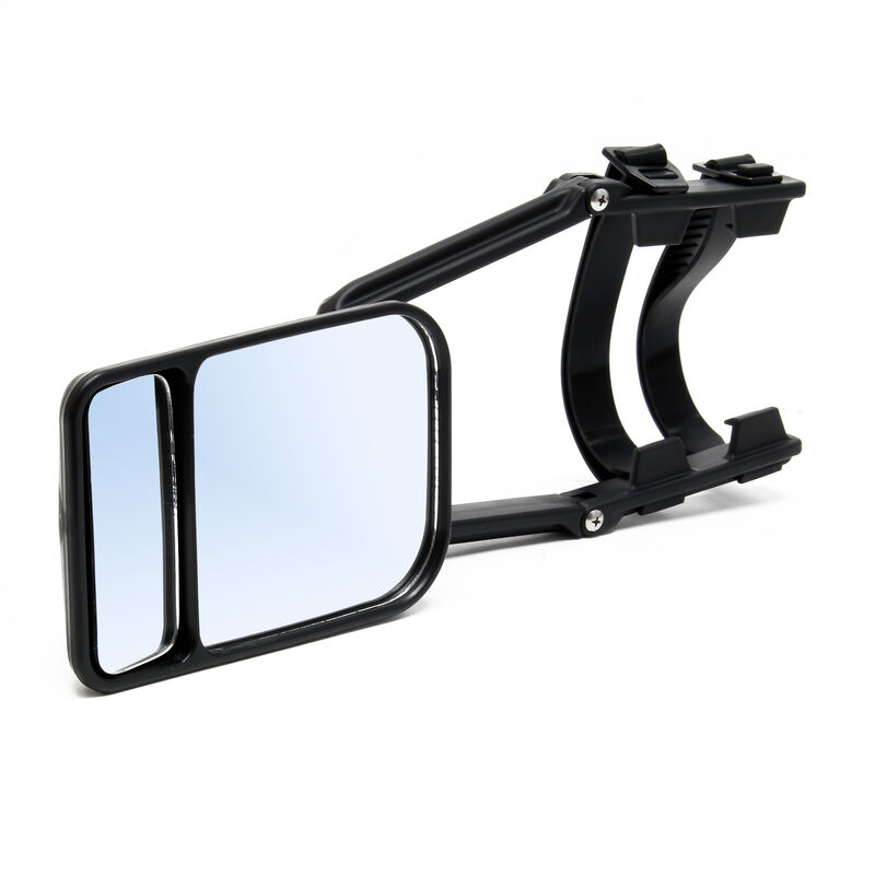 Wiltec - Wohnwagenspiegel eckig universal Außenspiegel für Wohnwagen und Caravan mit Gummiriemen, Flach- und Konvexspiegel