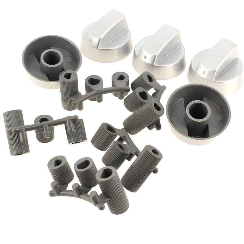 Knopf grau mehrachsig pro 5 für Herd diverse - Universal