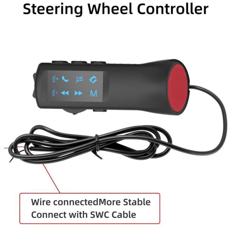 Universelle 8-Tasten-Lenkradtastensteuerung für Android-Autoradio-Navigation, Multifunktionale Fernbedienung SWC