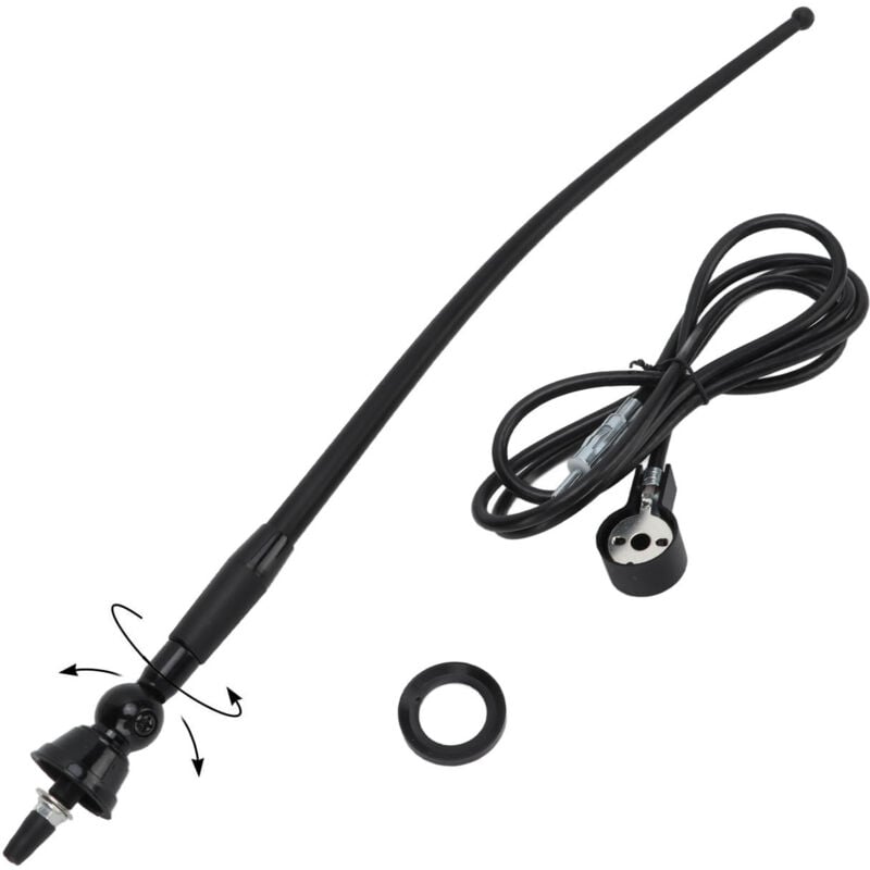 Eosnow Universelle Auto-FM-AM-Antenne, hochflexible Autoradio-Antenne mit DIN-Stecker für LKW, Bus, Wohnwagen