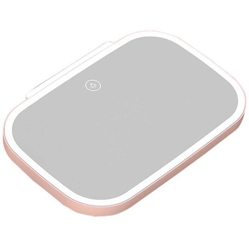 Universeller Auto-Sonnenblendenspiegel, dimmbarer LED-Schminkspiegel, LED-Beleuchtung, Kfz-Innenspiegel mit LED-Beleuchtung, praktisches Rosa