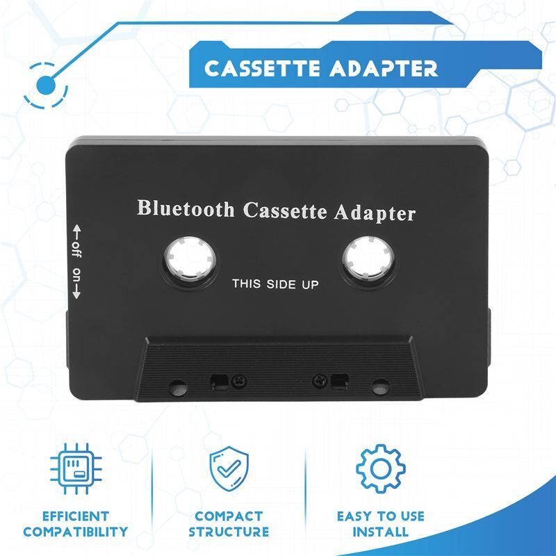 Universeller Kassetten- 5.0-Audio-Autoband-Aux-Stereoadapter mit Mikrofon für Telefon-MP3-AUX-Kabel-CD-Player