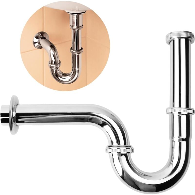 Universeller Waschbecken-Siphon, höhenverstellbarer Siphon, für Waschbecken-Ablaufhahn-Überlaufstopfen, geruchssicherer Waschbecken-Wasserabscheider