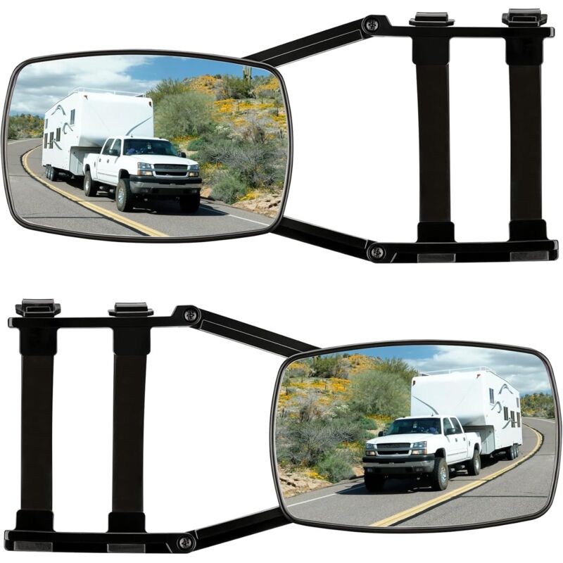 Universeller Wohnwagen-Rückspiegel (2er-Set) – 190 x 120 mm – klappbarer Rückspiegel für Wohnmobil oder Wohnwagen