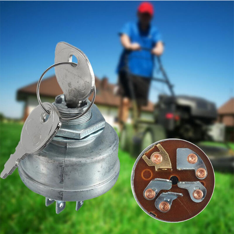 Universeller Zündschalter für Rasenmäher, Anlasser-Zündschalter für Rasenmäher und Aufsitzmäher, 5-poliger Zündschalter