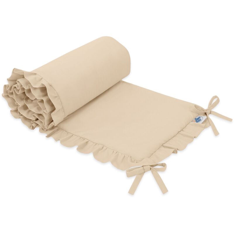 Universelles Nestchen mit Rüsche für Babybett - beige