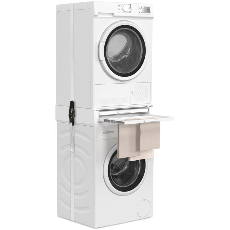 Universelles Überlagerungsset Waschmaschine und Trockner mit Ablage und Trockner