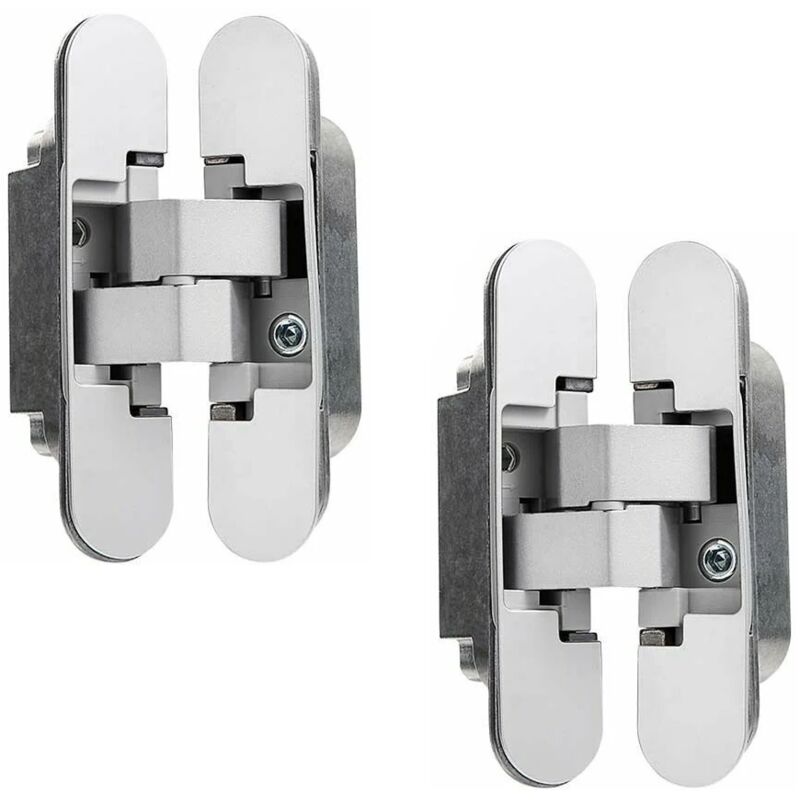 Cyslmuk - Unsichtbares Scharnier für schwere Türen – 2er-Set (Last 40 kg, Öffnung 180°)