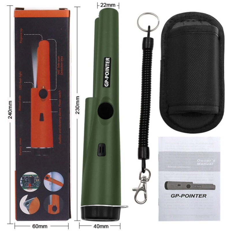Linghhang - Unterirdischer Metalldetektor - Grün, tragbarer Detektor, Sicherheitsdetektor, Handmetalldetektor