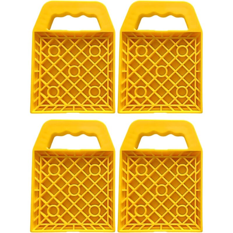 Unterlegplatten Wohnwagen Stapelhöhe, Stützplatten Für Wohnmobile Als Auffahrkeil Und Stufenkeil Nutzbar Wagenheber Pad, Nivellierblock, Wohnwagen,