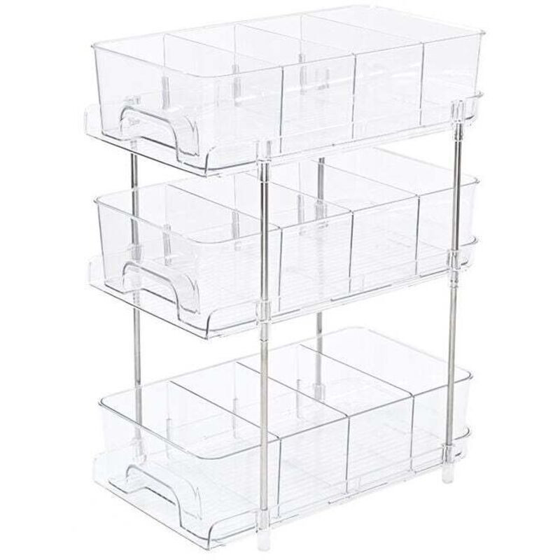 Unterschrank für die Spüle, Kosmetikaufbewahrungsbox fürs Büro, Küchen-Organizer für die Spüle, multifunktionales Schieberegal für die Spüle im