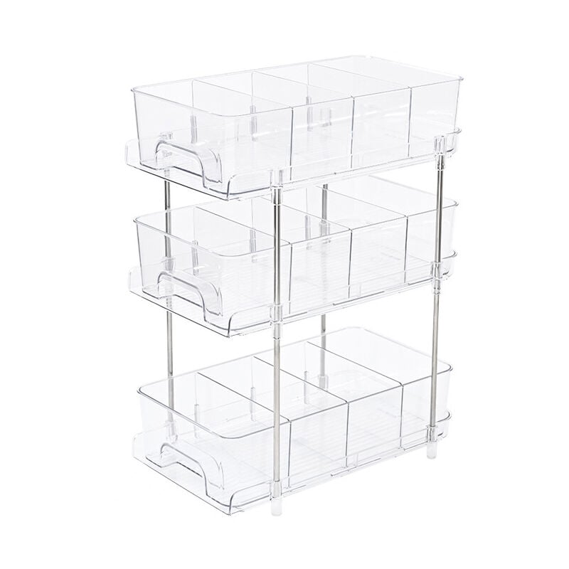 Coocheer - Aufbewahrungsschrank unter der Spüle, Schreibtisch-Kosmetik-Aufbewahrungsbox, Organizer für die Küche unter der Spüle, multifunktionales