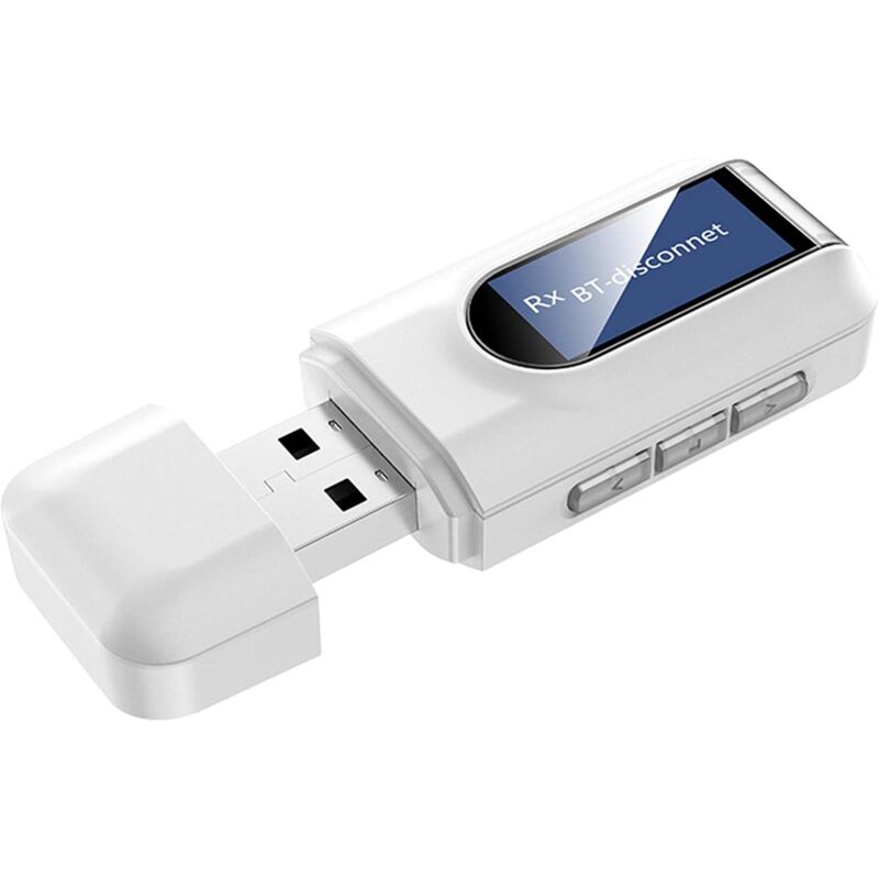 Aougo - usb 5.0 Bluetooth-Adapter, 2-in-1 USB-Bluetooth-Audio-Adapter, tv, Computer, Auto, Bluetooth 5.0-Empfänger und Sender