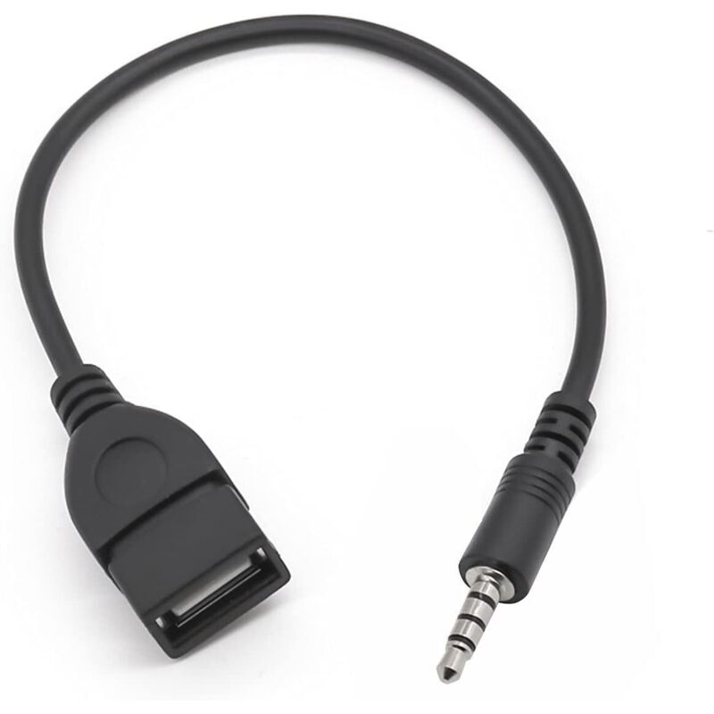 USB-auf-Klinkenadapter, USB 2.0 auf 3,5-mm-Stecker, AUX-Stereo-Audio-Klinkenkonverter, USB-Klinkenstecker, Musikkabel, geeignet für Autoradio,