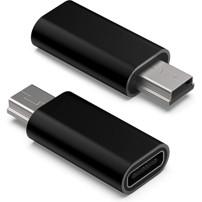 USB-C-auf-Mini-USB-Adapter (USB-C-Buchse auf Mini-USB 2.0-Stecker): Ermöglicht Laden und Datensynchronisation. Kompatibel mit GoPro Hero 3+,