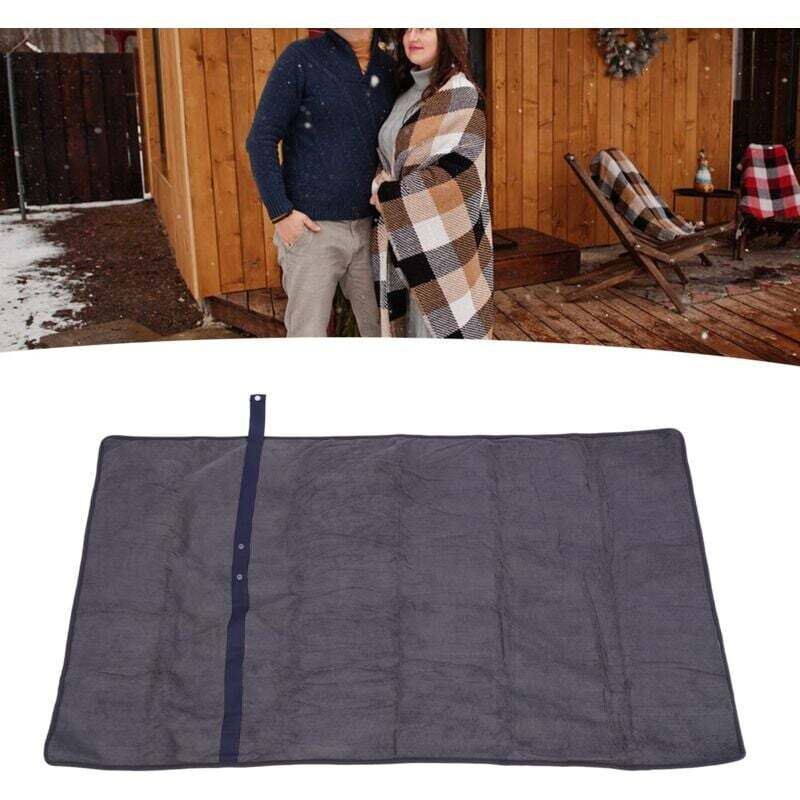 USB-Heizdecke, elektrisch, Polyesterfaser, multifunktional, verstellbar, schnelle Heizung, für Camping und Outdoor-Aktivitäten, Dunkelgrau
