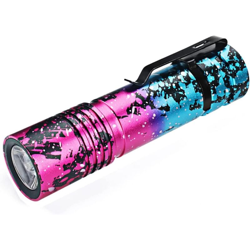 USB-wiederaufladbare Mini-LED-Taschenlampe, 800 Lumen, 5 Helligkeitsstufen, kleine taktische Taschenlampe, helle, wasserdichte Taschenlampe