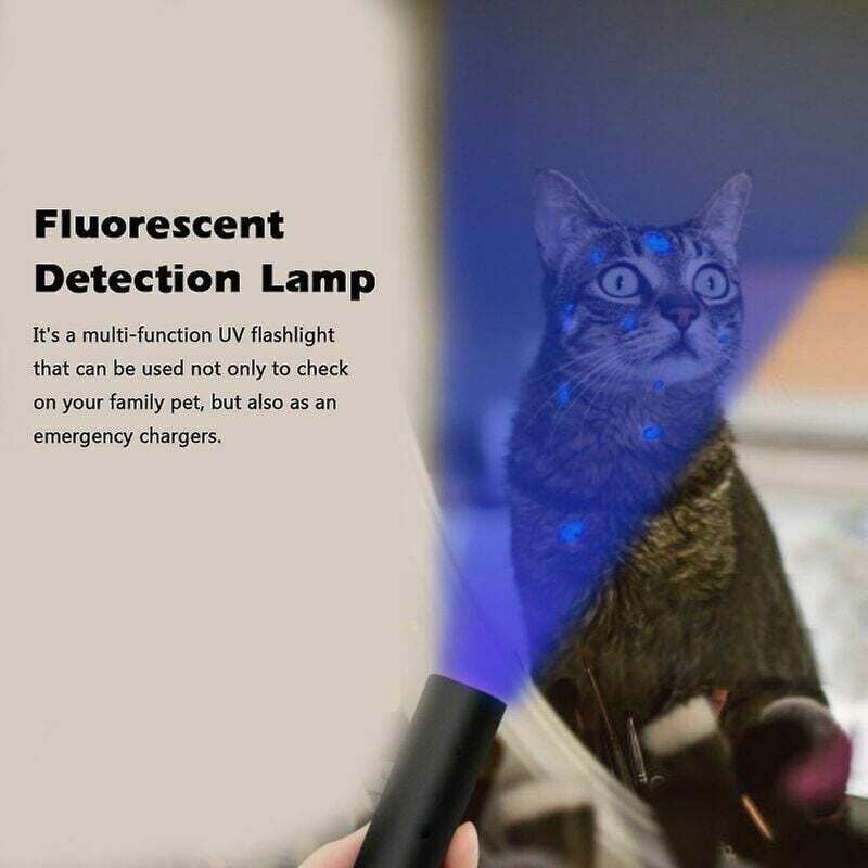 Mumu - UV-Ringelflechte-Lampe, 365 nm, Pilz-Testlampe, Lampe, USB-Ladelampe, UV-Lampe, Taschenlampe, Fluoreszenzerkennung, Ringelflechte-Lampe