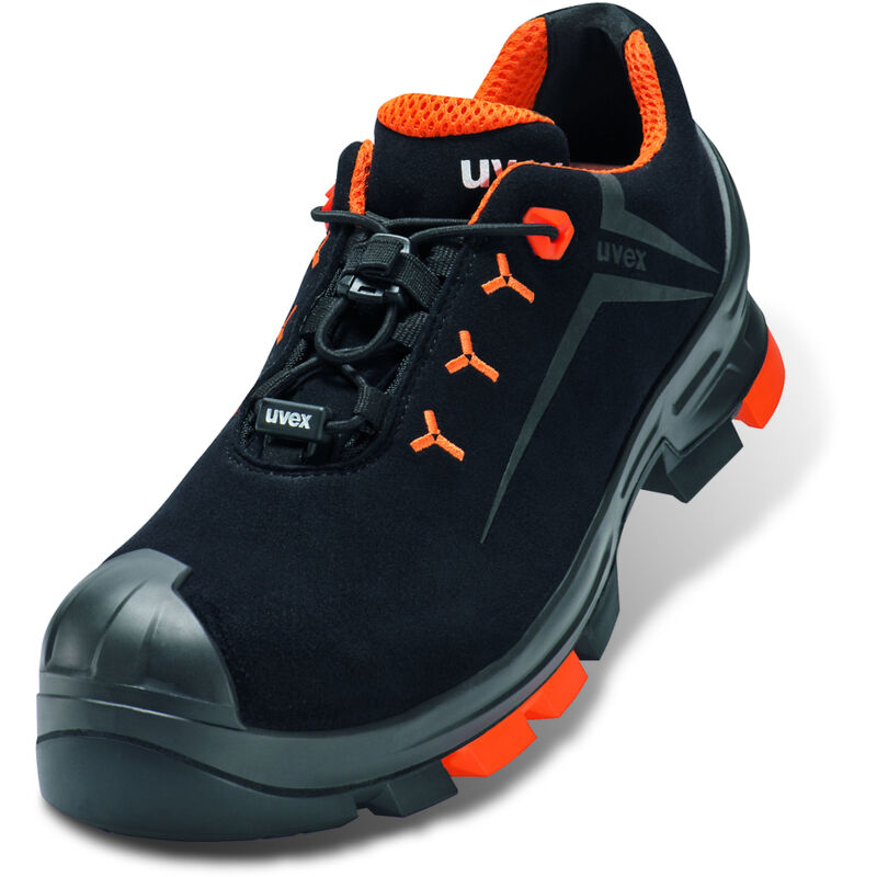 Uvex 2 Arbeitsschuhe - Sicherheitshalbschuhe S3 SRC ESD - Orange-Schwarz - Weite 14 / Extra Breit: 42