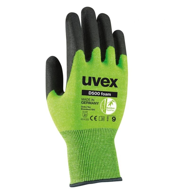 Uvex - D500 foam 6060408 Schnittschutzhandschuh Größe (Handschuhe): 8 en 388 1 Paar