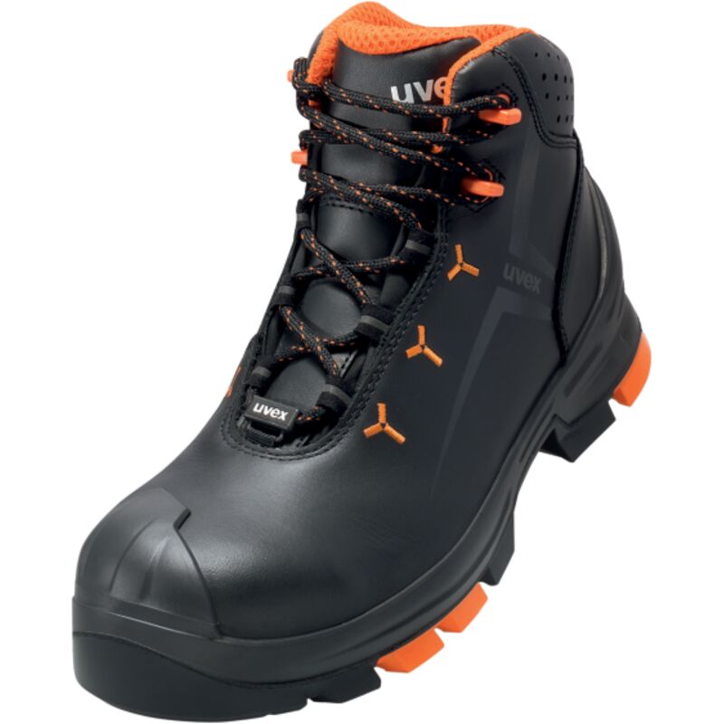 Uvex 2 Arbeitsschuhe - Sicherheitsstiefel S3 SRC ESD - Orange-Schwarz - Weite 14 / Extra Breit: 42