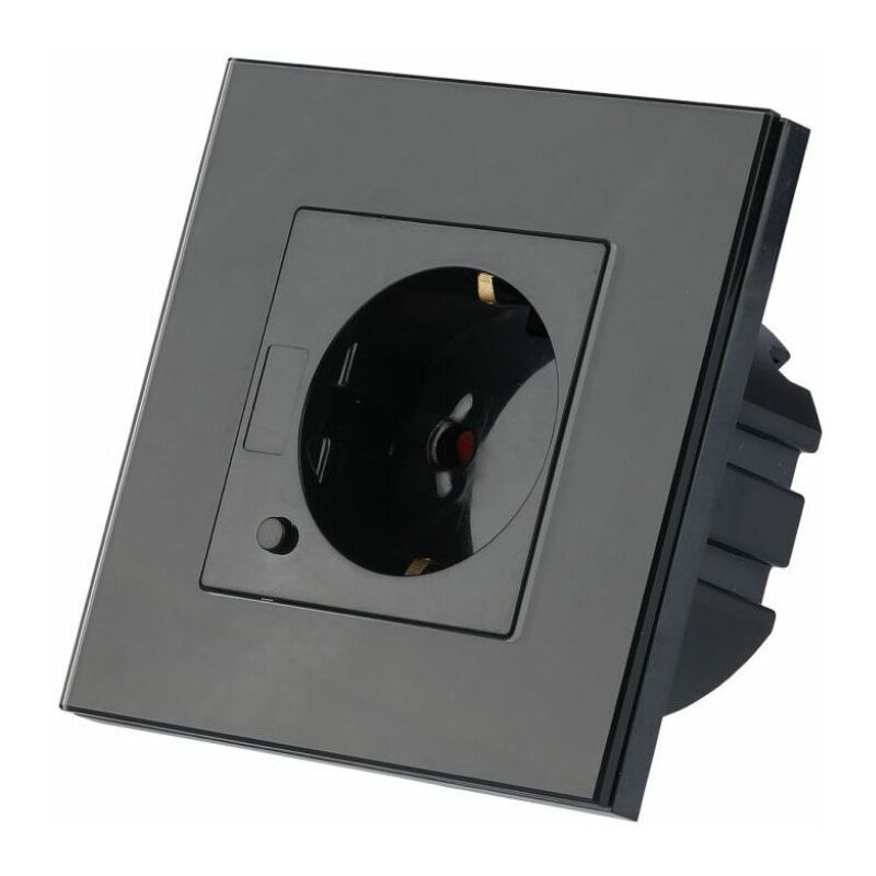 V-TAC EU WLAN-Steckdose, kompatibel mit Amazon Alexa, Google Home und Nest, Schwarz