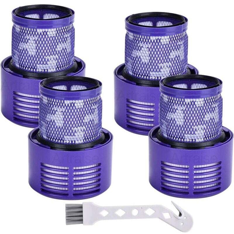 V10 Filter für Dyson, 4er-Pack waschbare Ersatzfilter für Dyson V10 SV12 Cyclone Animal, Ersatzteil für Absolute Staubsauger DY 969082 01
