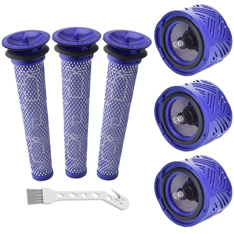 V6-Filter für Dyson, 6er-Pack Ersatzfilter für Dyson V6 Absolute Animal Motorhead Animal Staubsauger, 3 HEPA-Nachfilter, 3 Vorfilter, Ersatzteile