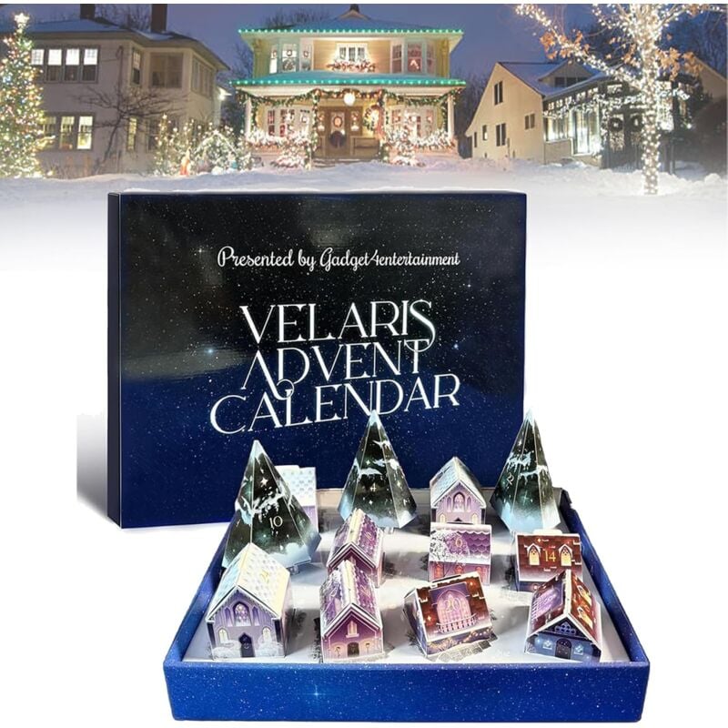 Velaris-Adventskalender 2024, 12-tägiger Weihnachts-Adventskalender, mit Schmuck, Schreibwaren und Gadgets. Velaris-Adventskalender 2024,