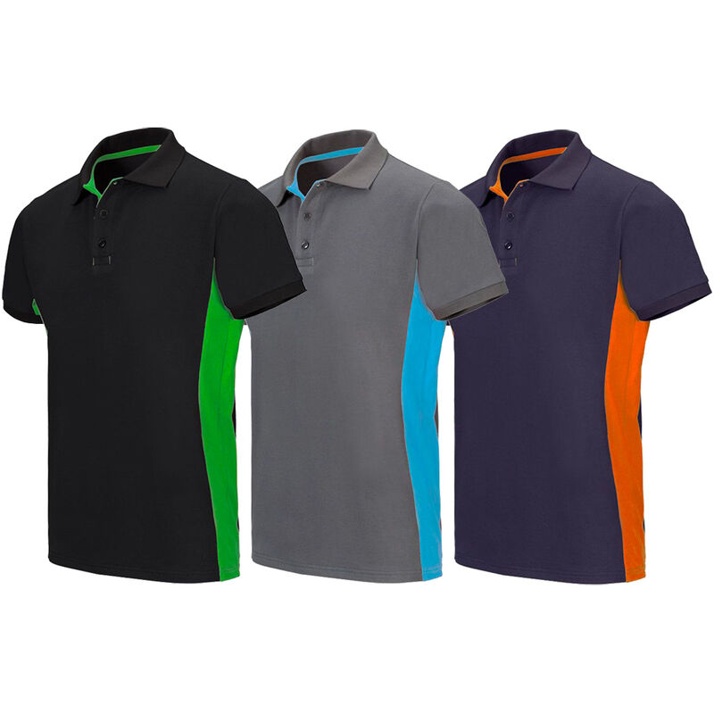 Velilla - 105504 Arbeits-Poloshirt - l - Schwarz / Rot - Schwarz / Rot