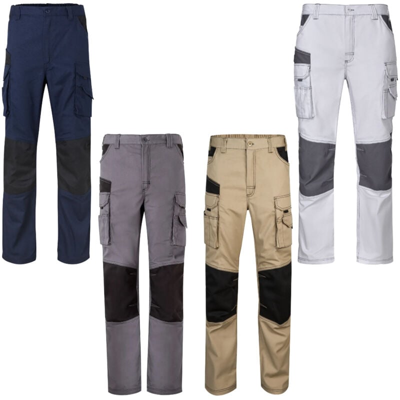 Velilla - Arbeitshose 103011B Canvas Zweifarbig - m - Sandfarbe