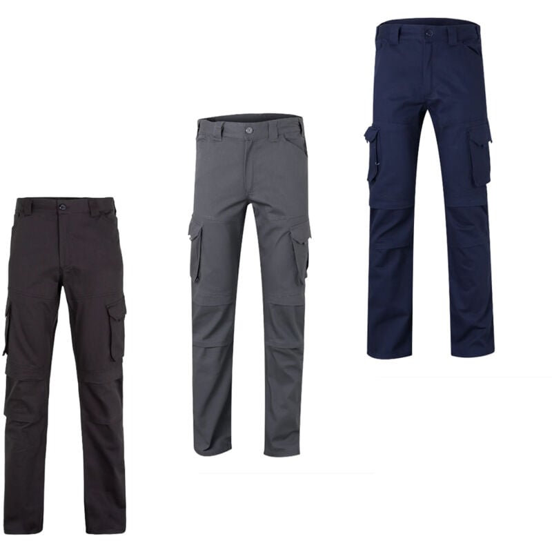 Arbeitshose 103012S Stretch-Baumwolle - xl - Grau - Velilla