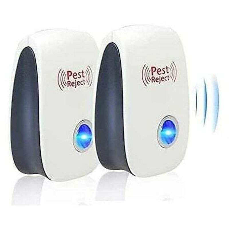 Ventdest Ultraschall-Abwehrmittel, Anti-Mücken, Spinnen, Mäuse, Schädlinge, Ratten, Kakerlaken, Ameisen, 2 Stk.