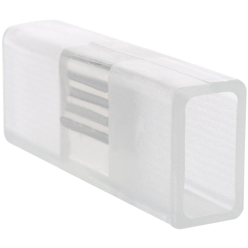 Verbindung für LED-Sreifen Neon 11 W/m RGB 220V AC 60 LED/m Halbrund 180º IP67 nach Mass Schnitt alle 100 cm Weiß