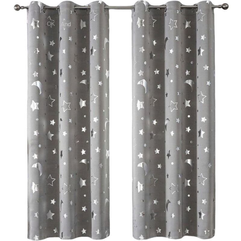 Verdunkelungsvorhänge mit Mond- und Sternenmotiv fürs Kinderzimmer - Vorhänge und Ösenvorhänge fürs Kinderzimmer - Vorhänge