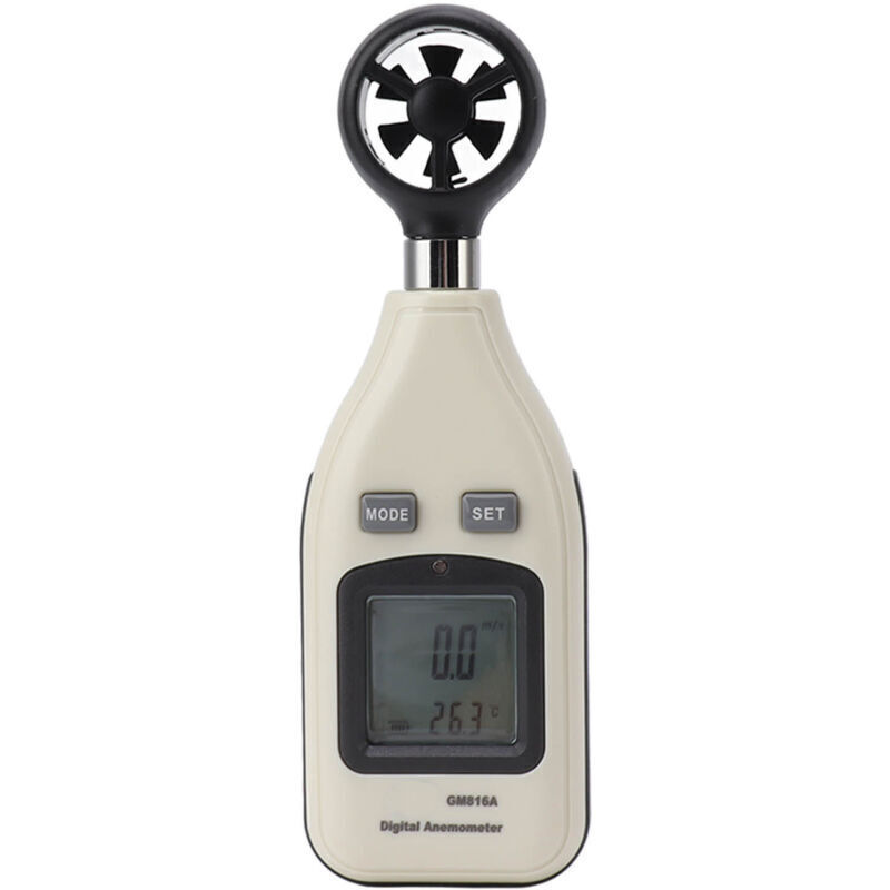 Digitales Anemometer mit LCD-Bildschirm, Windgeschwindigkeits- und Temperaturanzeige, tragbares Messgerät für Segeln, Surfen, Fotografieren, Drohnen