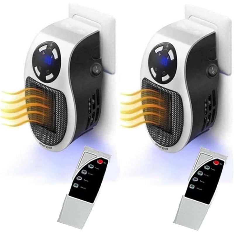 Verkauf: 2 Mini-Elektro-Lufterhitzer-Steckdose, Mini-Heizung 500 W, Mini-Heizlüfter 500 W, Elektro-Heizlüfter 500 W, Thermostatsystem,