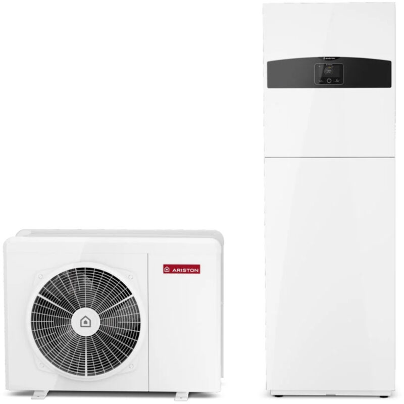 Ariston Group - Vernetzte kompakte Luft/Wasser-Wärmepumpe Nimbus Compact m mit elektrischem Zusatzgerät Ariston 8 kW, dreiphasig