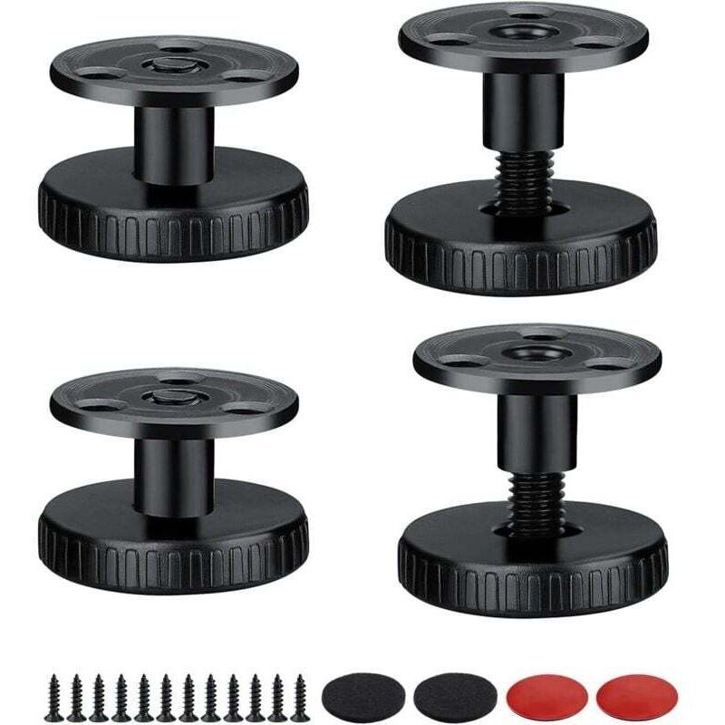 Verstellbare Möbelfüße, 4 Stück – Höhe 27–40 mm, bohrbar/selbstklebend – für Tische/Schränke/Sofas – stabil und rutschfest – für Heimwerker und
