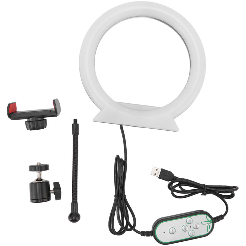 Verstellbare RGB-LED-Rundlampe mit USB-Anschluss und Neigefunktion für Foto-/Videobeleuchtung