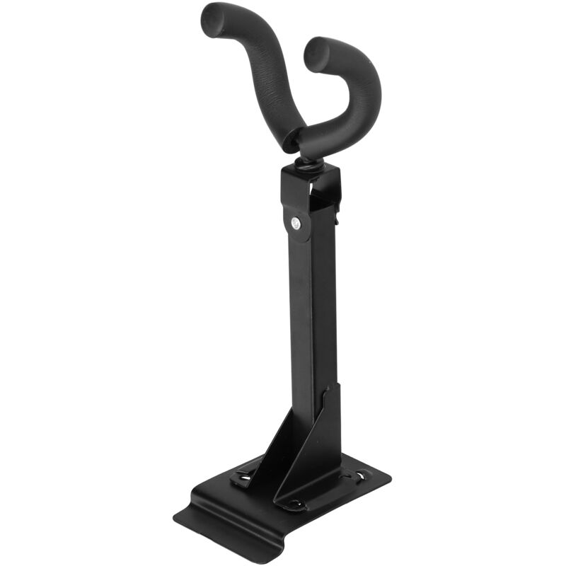 Verstellbare, schwarze Metall-Wandhalterung für Gitarren mit Sockel für Ukulele und Bass