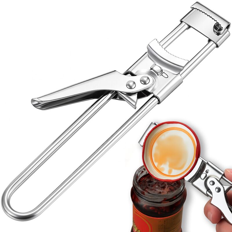 Verstellbarer Flaschenöffner aus Stahl für alle Verschlüsse