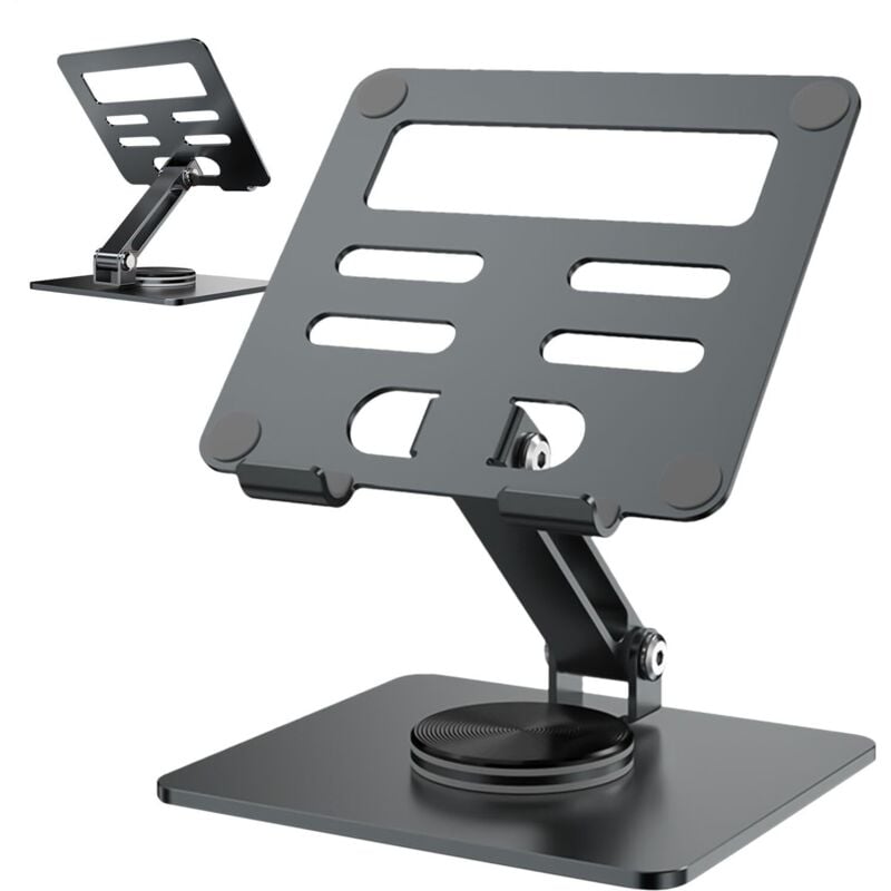 Verstellbarer Tablet-Ständer, verstellbare Tablet-Halterung, Tablet-Ständer für den Schreibtisch – 360 Grad drehbarer, tragbarer Monitorständer,