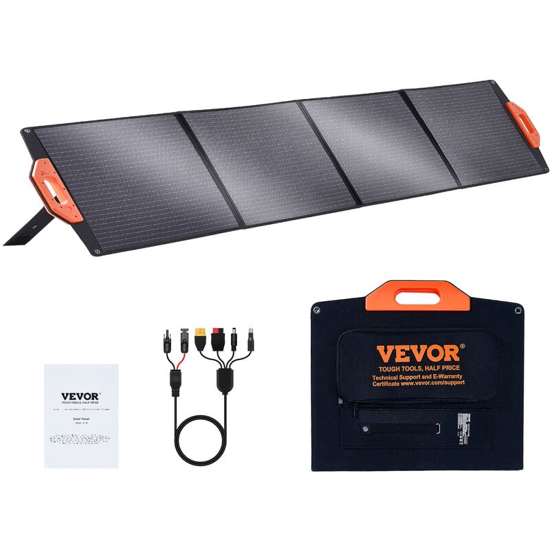 Mophorn - vevor 200W Solarpanel Kit 18V monokristallinen Solarmodul wasserdichte ETFE-Oberfläche (IP67) Solaranlage Umwandlungsrate von 23%