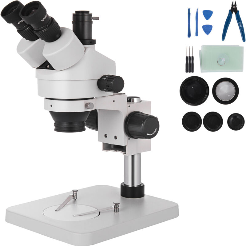 3.5X-90X Simul Focal digital Zoom Stereo Microscope Al-Zn-Legierung 360 Grad Drehbar Trinokulares Stereomikroskop Labor MikroskopKameraverbindung