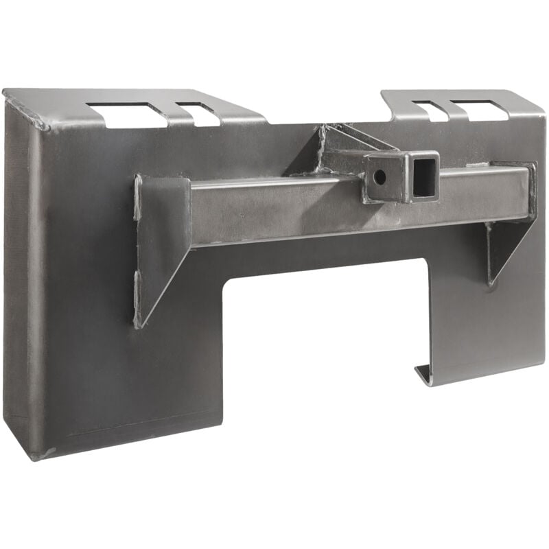 6,35 mm Befestigungsplatte für Kompaktlader, Montageplatte mit 6 cm Anhängerkupplung, Schnellbefestigungsplatte, kompatibel mit Kompaktladern und