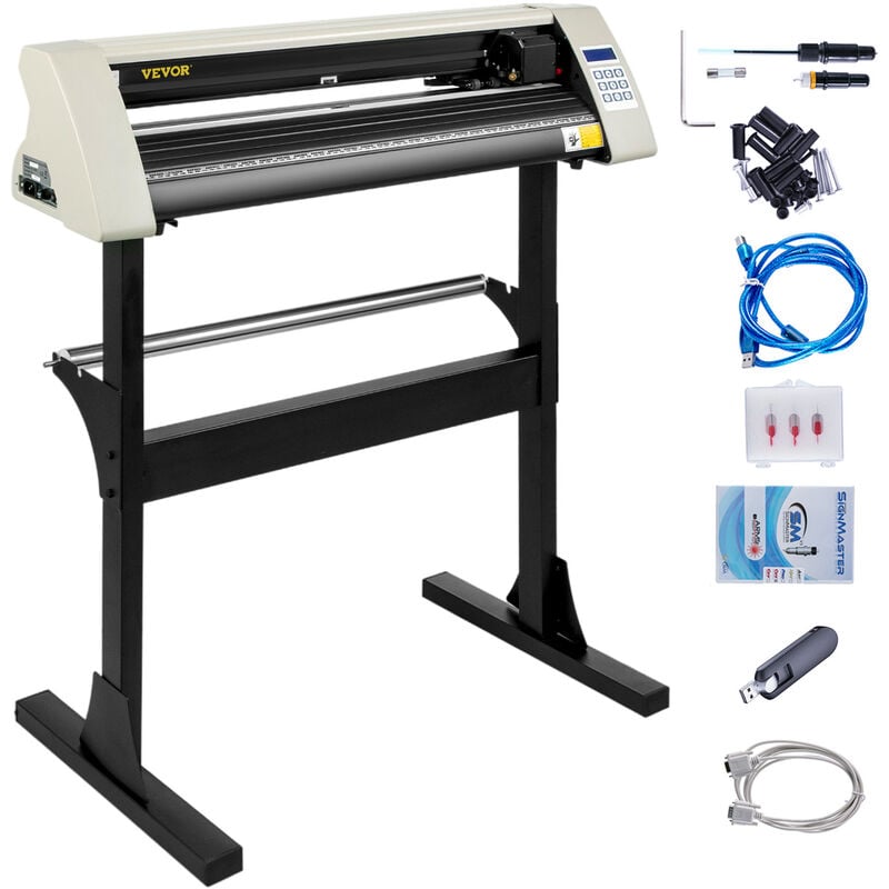 VEVOR 720mm Vinyl cutter 28 Zoll Vinyl Cutter Plotter Maschine Weiß Vinyl Schneideplotter 630 mm Schneidbreite Cutting Plotter Device Schneider