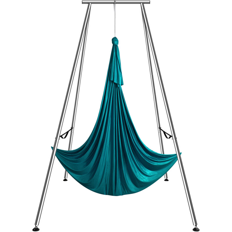 Vevor Aerial Yoga Hängematte mit Yogarahmen 6 x 2,6 m, Grün Yoga Swing Air Fliegen, Yoga-Schaukel Hammock Swing 250 kg Max. Tragfähigkeit, inkl.