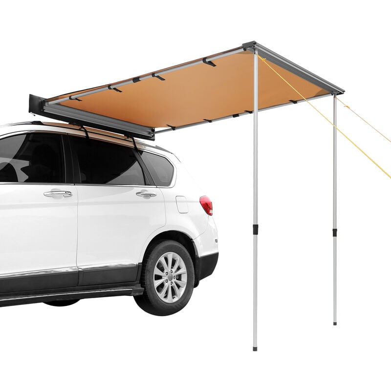 VEVOR Sonnensegel Wohnwagen 1,4x2m Sonnenvordach Wohnmobil UV50+ UV-Schutz Markise 280-g-Polyestergewebe Vorzelt PU3000mm Wasserdicht inkl.