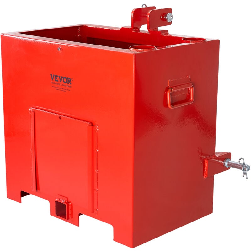 Vevor Ballastkasten 3-Punkt-Traktor der Kategorie 1, 800 Pfund Kapazität, für 2-Zoll-Anhängerkupplungsempfänger, Traktor-Ballastkasten mit 5 Kubikfuß